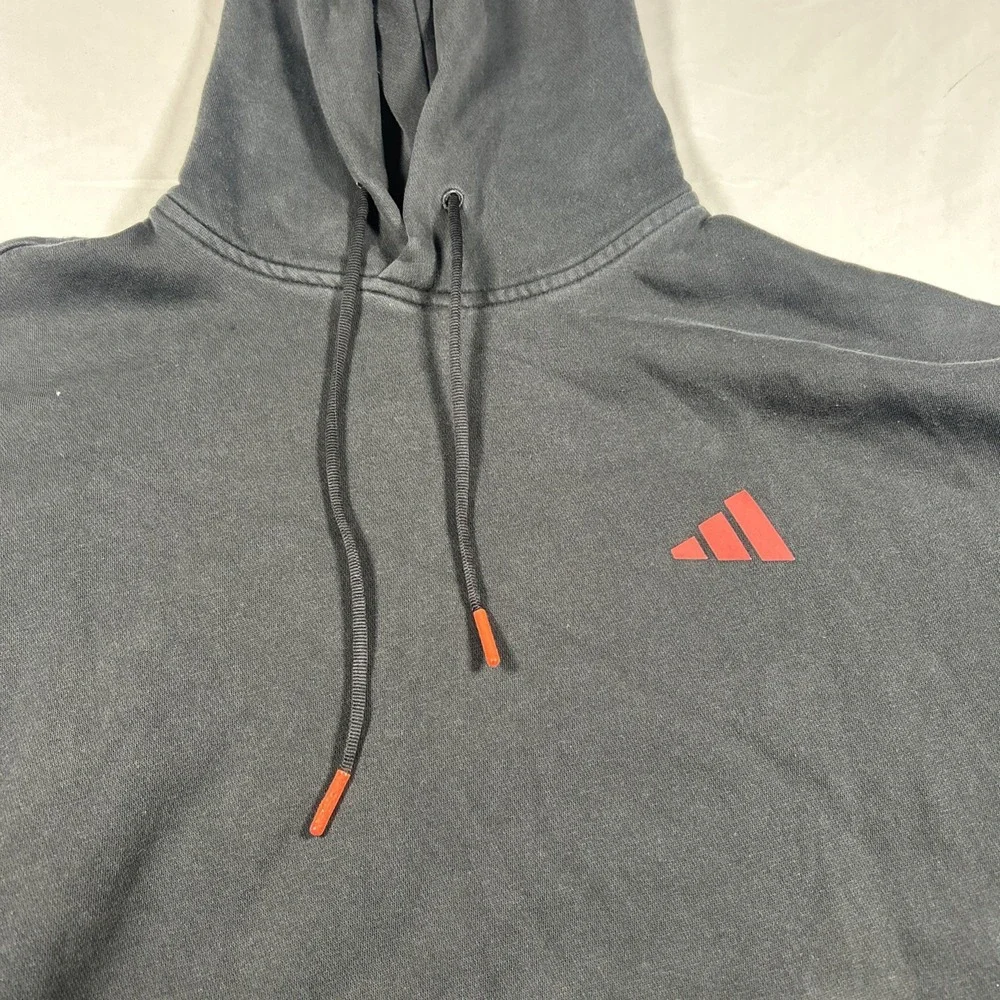 Adidas Urban The Cloud 3 Three Stripes Graphic Hoodie Black size Large Street